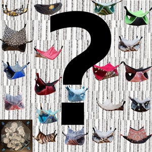 Hängematten Mysterybox Nager Zubehör Ratten, Degu, Chinchilla, Sugar Glider, Meerschweinchen, Frettchen, Hamster, Maus Tierbett