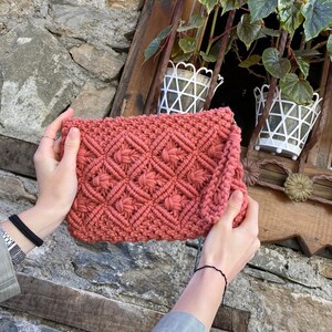 Boho Style Clutch Purse / Bohemian Macrame Clutch / Luxury Women&#39;s Bag / Custom Handbag