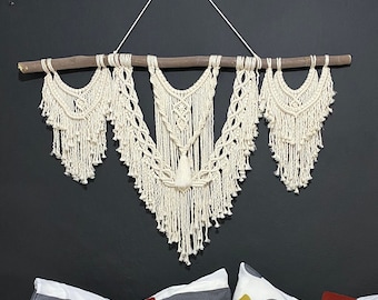 Large Bohemian Macrame Wall Hanging Headboard Home Decor