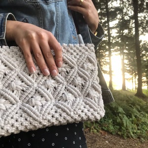 Boho Makramee Clutch Geldbörse / Handgemachte Damen Tasche / Benutzerdefinierte Handtasche