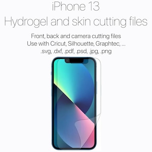 iPhone 13 Front and Back Cutting Files for Hydrogel and Skins Protections.