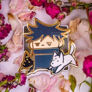 Schattenhunde JK Sorcery süßer chibi / 2,25 inch gold harter Emaille Pin