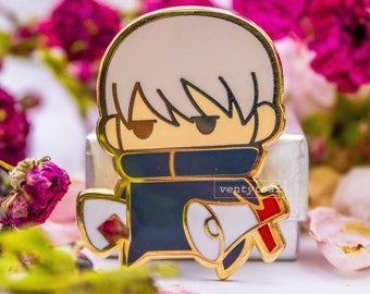 Cursed speech JK Sorcery cute chibi/ 2 inch gold hard enamel pin