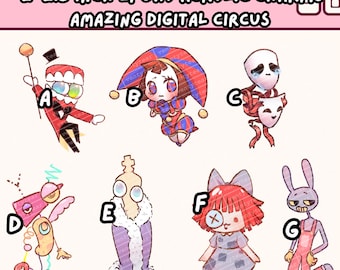 Circus Amazing 2-inch double-sided Acrylic Charm with Epoxy | Cute Keychain Accessory for Ita Bags, Backpacks, or more!