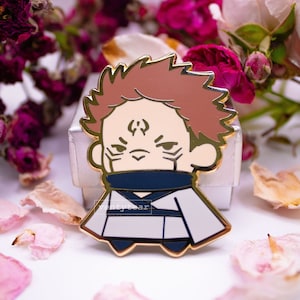 Böser Zwilling JK Sorcery süßer Chibi / 2 Zoll goldener Hartemail Pin