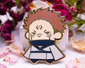 Jumeau maléfique JK Sorcery chibi mignon/ épingle en or émaillé dur de 5 cm
