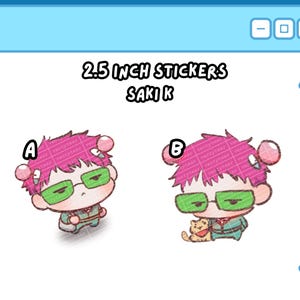 Disastrous Psychic K || Waterproof Vinyl Decal || 2.5 inch matte stickers || Laptop, Journal, Water Bottle || saiki