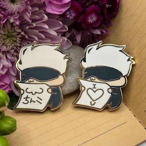 Blinder Künstler niedlicher chibi / 2-Zoll-gold Hartemail Pin