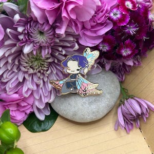 Butterfly slayer // 1.5-inch gold hard enamel pin // anti Demon pillar