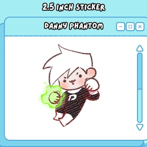 Ghost Danny || Waterproof Vinyl Decal || 2.5 inch matte stickers || Laptop, Journal, Water Bottle || phantom