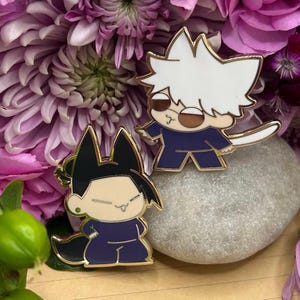 Jk socorcy cats // 1.5-inch gold hard enamel pin // kittens