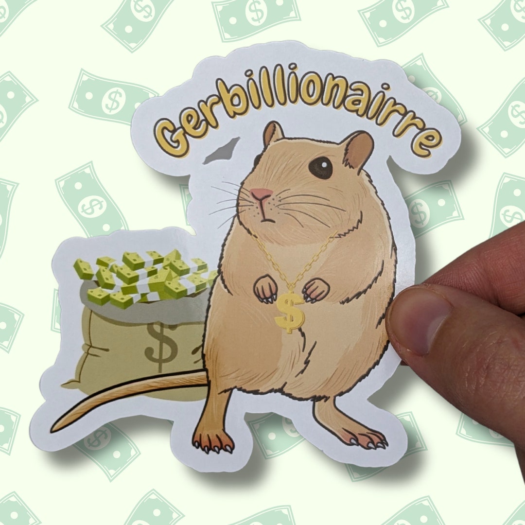Large Gerbil Sticker Rodent Sticker Pet Sticker Cute Animal - Etsy