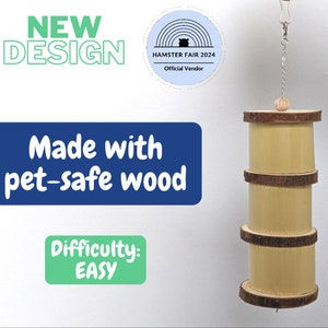 Bamboo Foraging Toy for Gerbils, Hamsters, Mice & Rats