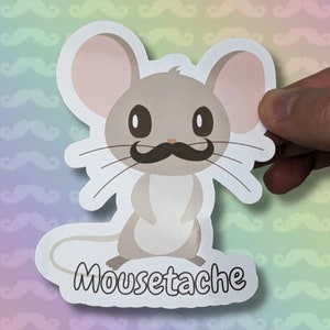 Großer Maus Aufkleber, Nagetier Aufkleber, Haustier Aufkleber, Süßer Tier Aufkleber, Maus Geschenk