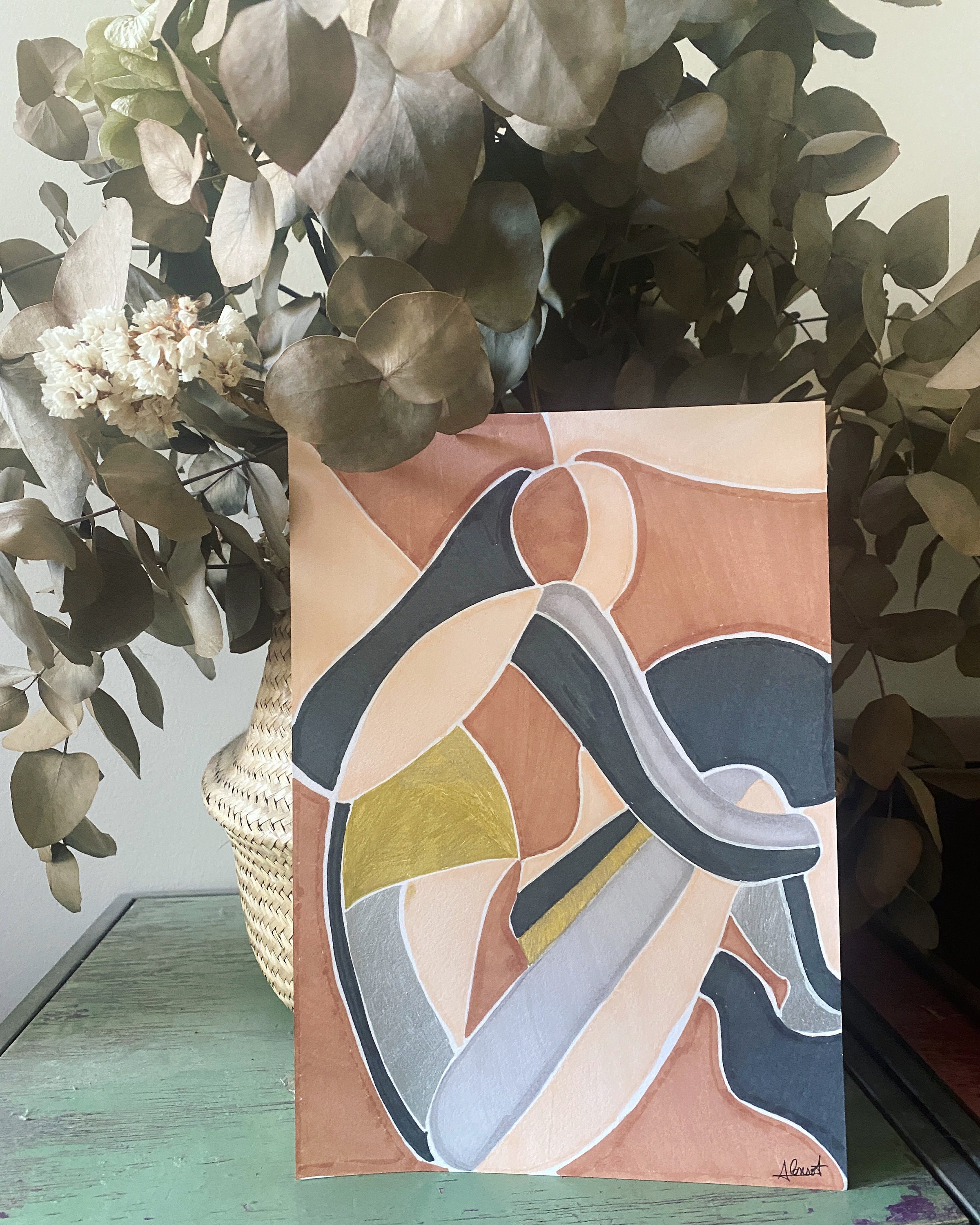 Silhouette Féminine Au Feutre