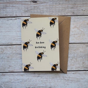 Birthday card ha-bee birthday greeting card A6 with envelope