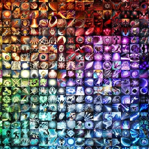 NFT Dota 2 Skills In Gradient Whole Collection Wall Art Digital Print Bundle
