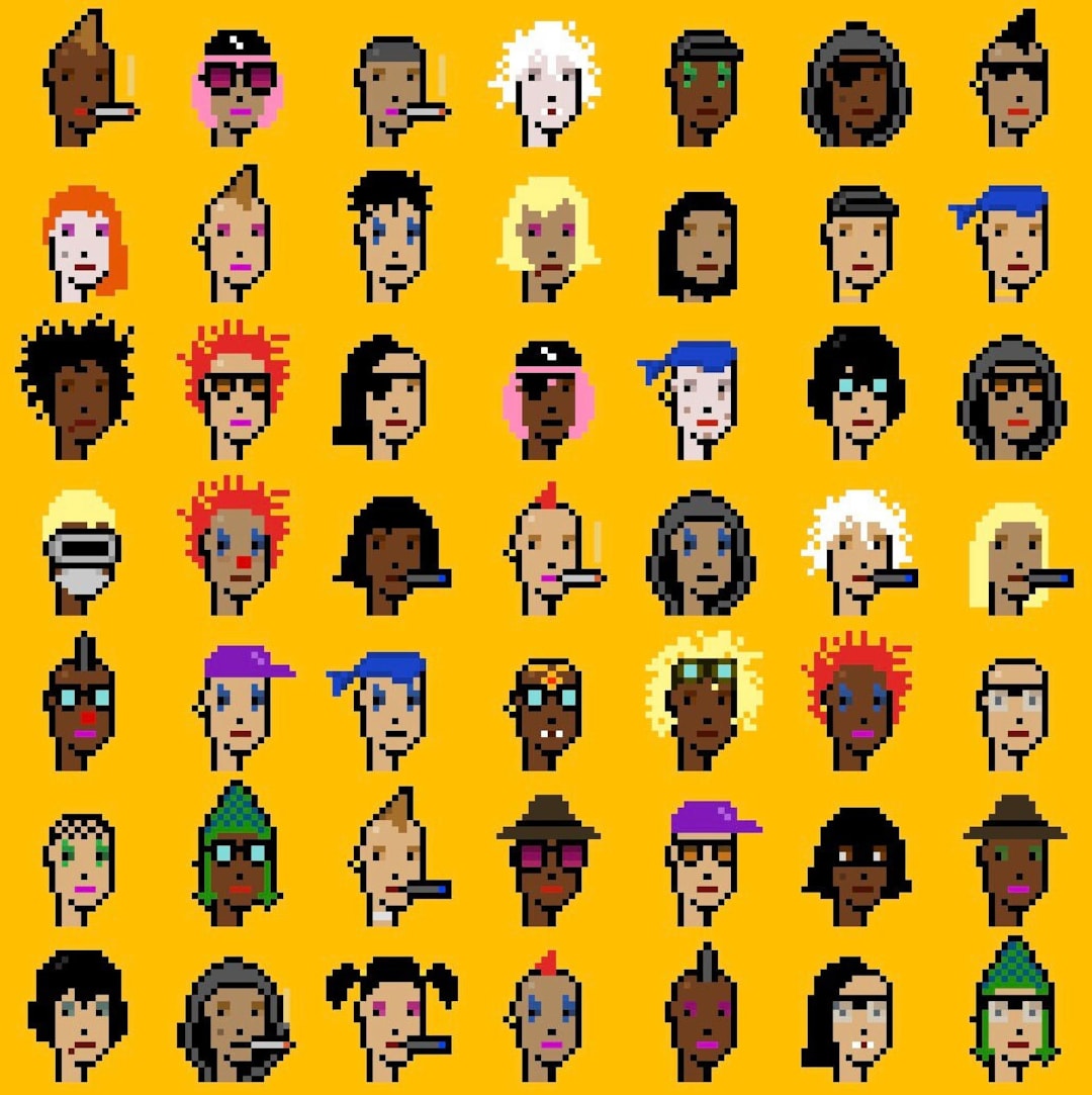 NFT Collection Crypto Punk Digital Art Bundle Wall Print - Etsy Canada