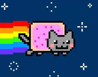 NFT Nyan Cat Crypto Wall Art Digital Print Nft