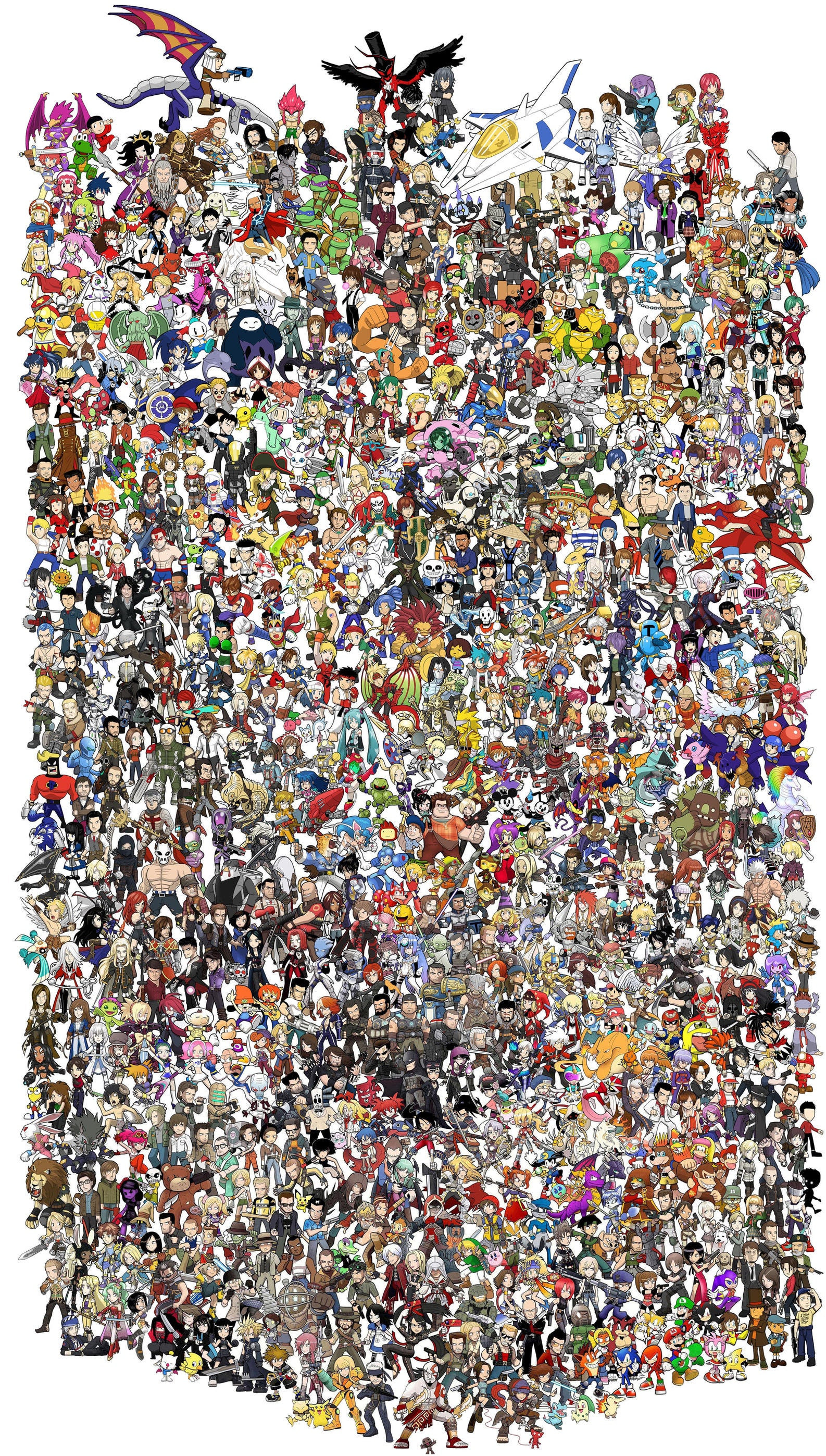 All Game Heroes Characters Collection Wall Art Digital Print