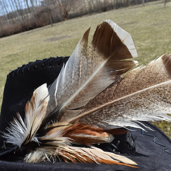 Turkey feather for hat cowboy, fedora, trilby for men, women, unisex.  38