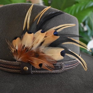 Hat feathers for men, women, unisex, handmade, western style,  Texas cowboys, Trilby, Fedora hat