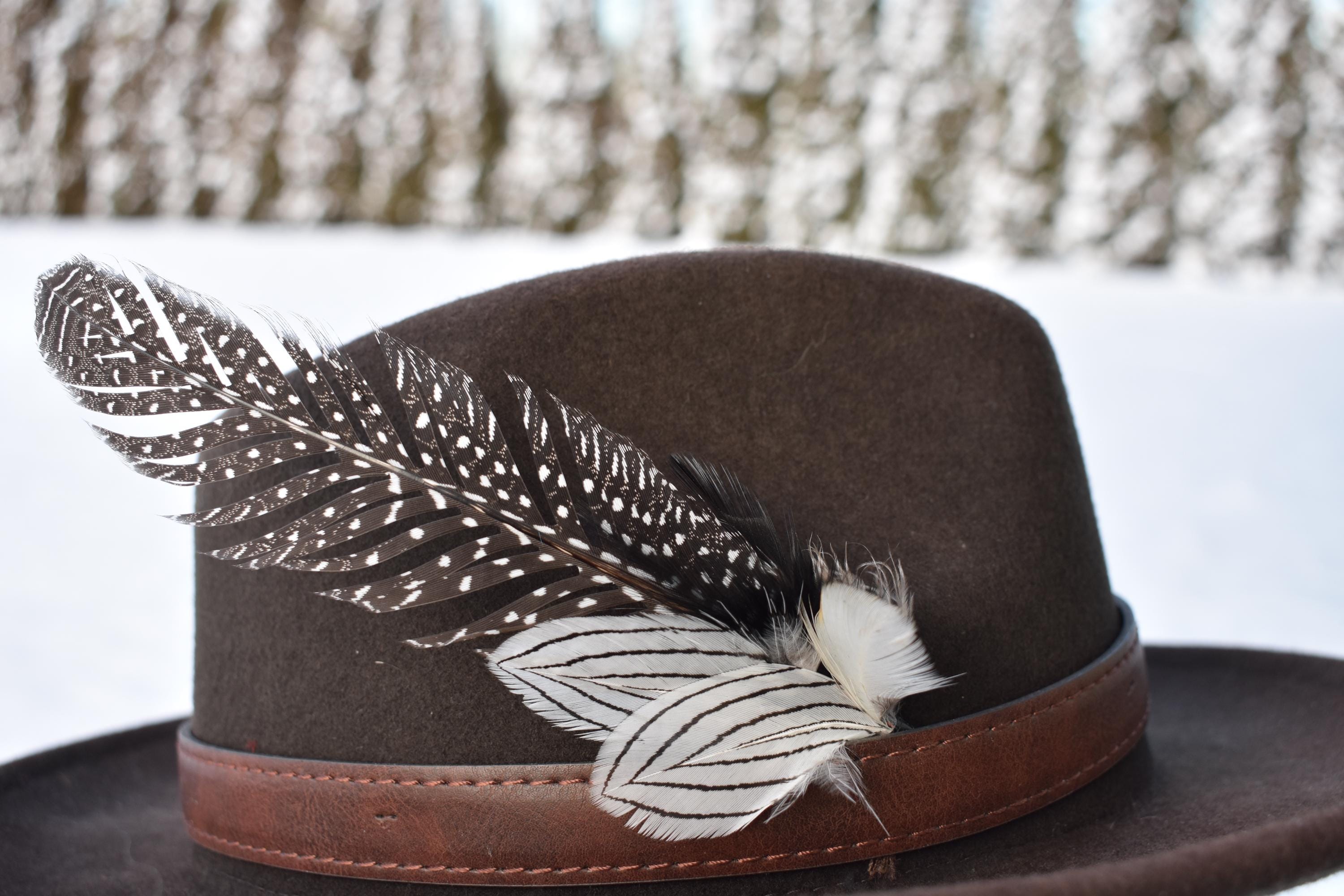 Vintage 1940s USA Bollman Victorian Plume Feather Bowler Fedora Forest Green Hat Vintage Victorian Green Straw Tilt Hat with Silk & Feathers  main image 2