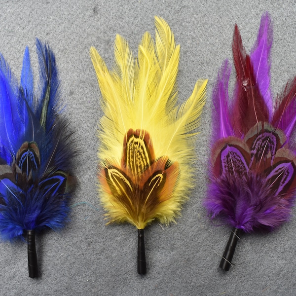 Hat feathers for men, women, unisex, handmade, Trilby, Fedora hat. 12