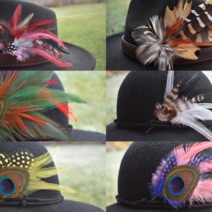 Hat feathers for men, women, unisex, handmade, western style,  Texas cowboys, Trilby, Fedora hat. 39