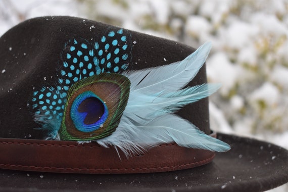 Feathers4Hats Hat Feathers for Men, Women, Unisex, Handmade, Western Style, Texas Cowboys, Trilby, Fedora Hat.