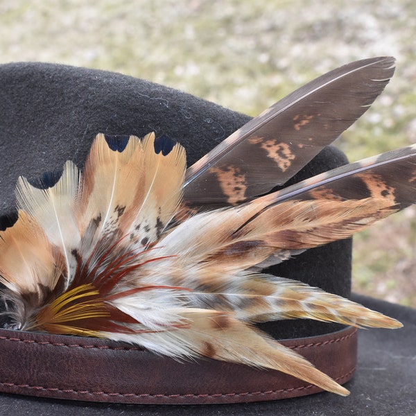 Hat feathers for men, women, unisex, handmade, western style,  Texas cowboys, Trilby, Fedora hat.