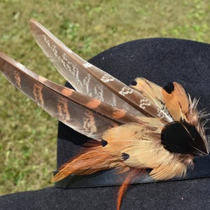 Handmade Hat Feathers: Western Cowboy Style, Fedora, Trilby