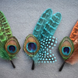 Hat feathers for men, women, unisex, handmade, western style,  Trilby, Fedora hat.