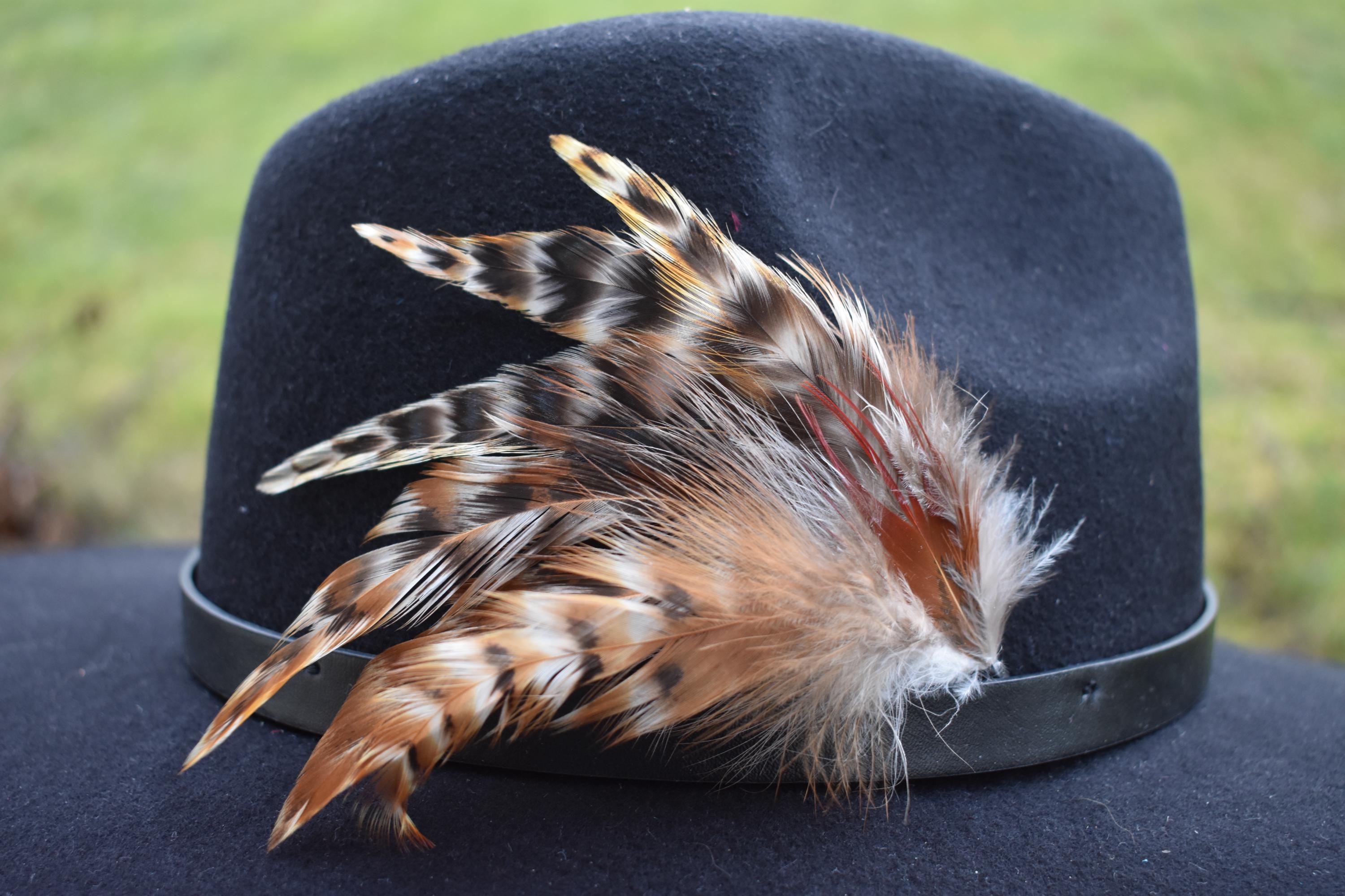 Lovely Bird Womens Hat Braided Leather W/ Feathers Lovely Bird Sydney Felt Fedora Hat – Saint Bernard main image 3