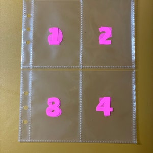 100 Envelope Challenge NUMBER SLOTS ONLY (Double Sided Pages) ||cash stuffing|| binder challenge ||  budget binder