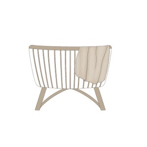 Rattan Baby Bassinet Cookie Cutter