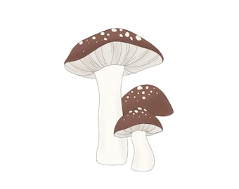 Tall Mushroom Cluster No.2 Cookie Cutter