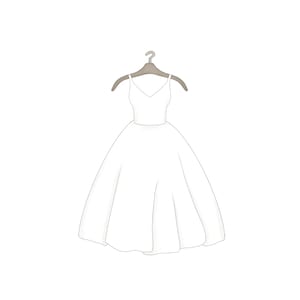 Hanging Wedding Ball Gown Cookie Cutter