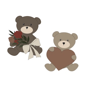 Cortadores de biscoitos de urso dos namorados