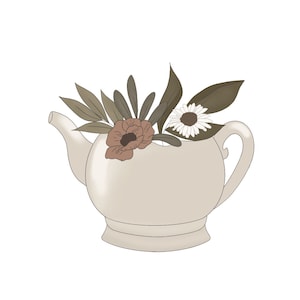 Floral Teapot Cookie Cutter