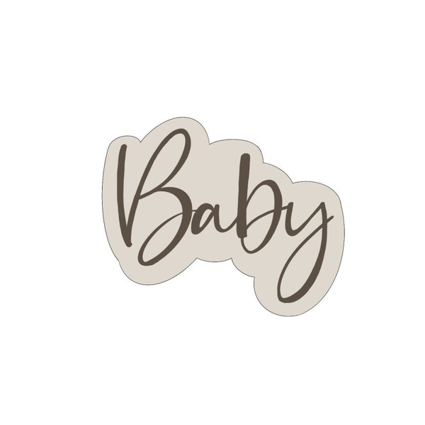 Baby Typography Cookie Cutter