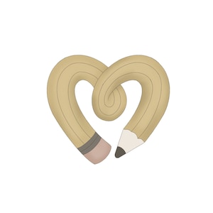 Pencil Heart Cookie Cutter