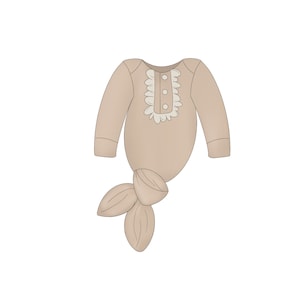 Knotted Baby Onesie Cookie Cutter