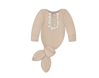 Knotted Baby Onesie Cookie Cutter