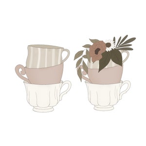 Stacked Teacup Cookie Cutters