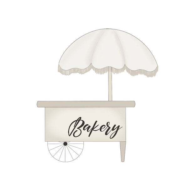 Umbrella Cart Cookie Cutter