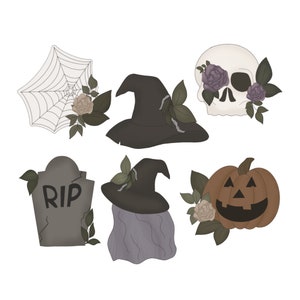 Floral Halloween Cookie Cutter Set