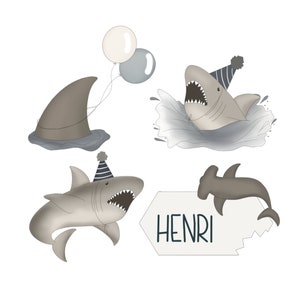 Shark Birthday Set Cookie Cutters