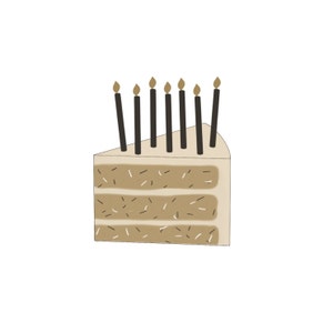 Cake Slice With Candles Cookie Cutter