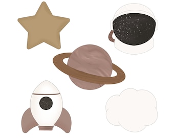 Mini Space Cookie Cutters